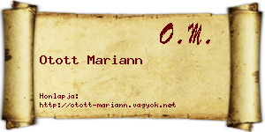 Otott Mariann névjegykártya